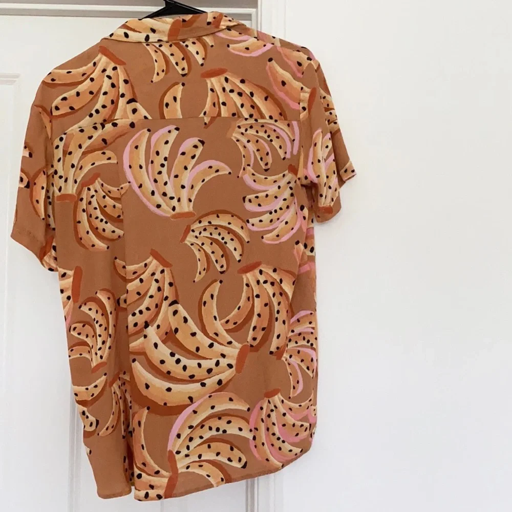 FARM Rio Brown and Pink Patterned Top - Picture 2 of 6